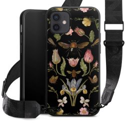 Fleurs Sauvages et Abeilles Fond Noir