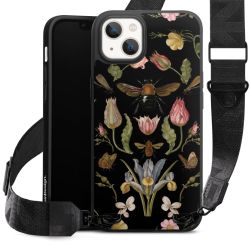 Fleurs Sauvages et Abeilles Fond Noir