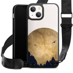 Deux oiseaux et la lune