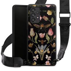 Fleurs Sauvages et Abeilles Fond Noir