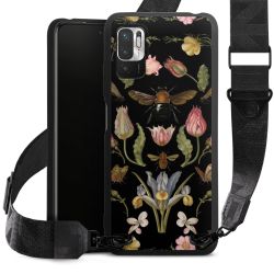 Fleurs Sauvages et Abeilles Fond Noir