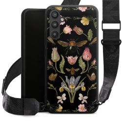 Fleurs Sauvages et Abeilles Fond Noir