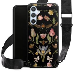 Fleurs Sauvages et Abeilles Fond Noir