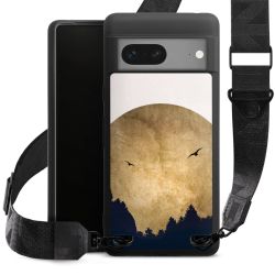 Deux oiseaux et la lune