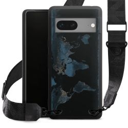 Mappa del mondo con luce notturna