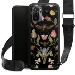 Fleurs Sauvages et Abeilles Fond Noir