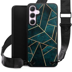 Imprimé or pierre sarcelle profond