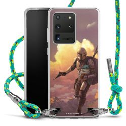 Der Mandalorianer und Grogu Sonnenguntergang Wolken