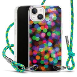 Carry Case Transparent Fabric sparkling neon/silver