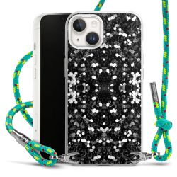 Carry Case Transparent Fabric sparkling neon/silver