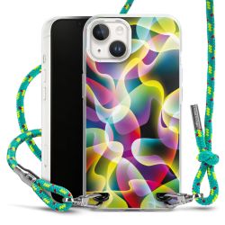 Carry Case Transparent Fabric sparkling neon/silver