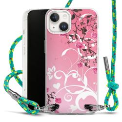 Carry Case Transparent Fabric sparkling neon/silver