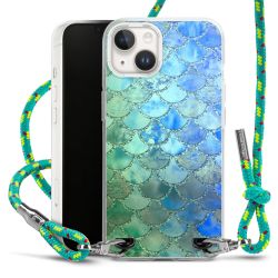 Carry Case Transparent Fabric sparkling neon/silver