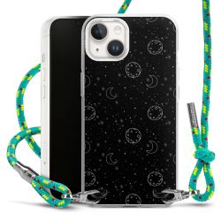 Carry Case Transparent Fabric sparkling neon/silver