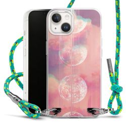 Carry Case Transparent Fabric sparkling neon/silver