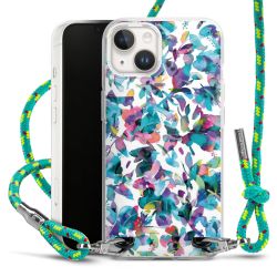 Carry Case Transparent Fabric sparkling neon/silver