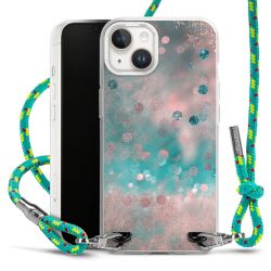 Carry Case Transparent Fabric sparkling neon/silver