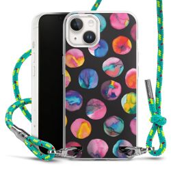 Carry Case Transparent Fabric sparkling neon/silver