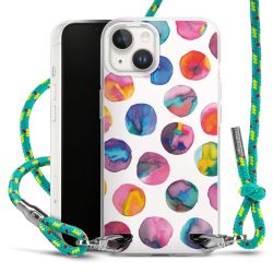 Carry Case Transparent Fabric sparkling neon/silver