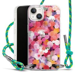 Carry Case Transparent Fabric sparkling neon/silver