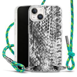 Carry Case Transparent Fabric sparkling neon/silver