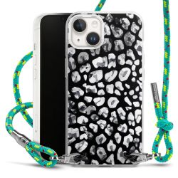 Carry Case Transparent Fabric sparkling neon/silver