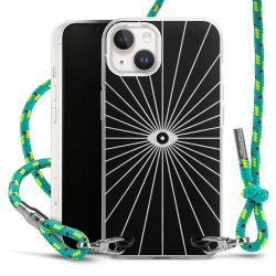 Carry Case Transparent Fabric sparkling neon/silver