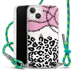 Carry Case Transparent Fabric sparkling neon/silver