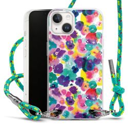 Carry Case Transparent Fabric sparkling neon/silver