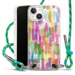 New Carry Case Transparent Stoff sparkling-neon/silber