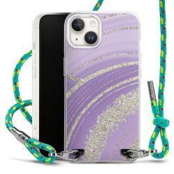 Carry Case Transparent Fabric sparkling neon/silver