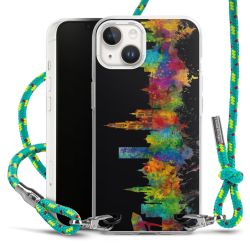 Carry Case Transparent Fabric sparkling neon/silver