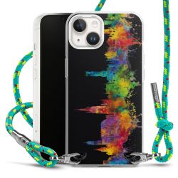 Carry Case Transparent Fabric sparkling neon/silver