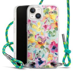 New Carry Case Transparent Stoff sparkling-neon/silber