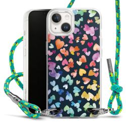 New Carry Case Transparent Stoff sparkling-neon/silber