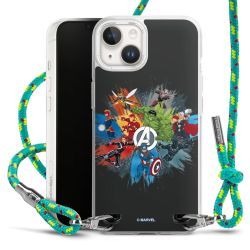 New Carry Case Transparent Stoff sparkling-neon/silber