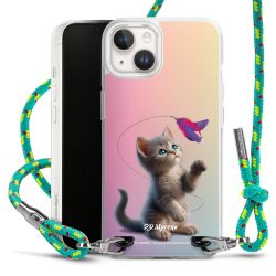 New Carry Case Transparent Stoff sparkling-neon/silber