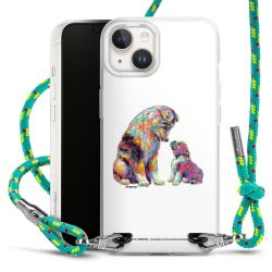 New Carry Case Transparent Stoff sparkling-neon/silber