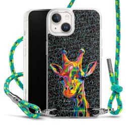 New Carry Case Transparent Stoff sparkling-neon/silber