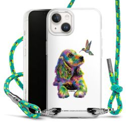 New Carry Case Transparent Stoff sparkling-neon/silber