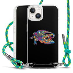 New Carry Case Transparent Stoff sparkling-neon/silber