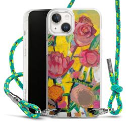 New Carry Case Transparent Stoff sparkling-neon/silber