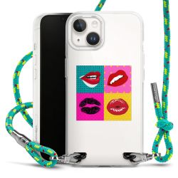 New Carry Case Transparent Stoff sparkling-neon/silber