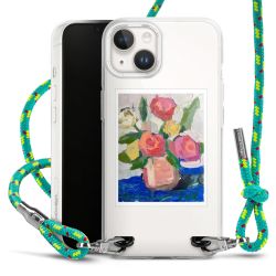 New Carry Case Transparent Stoff sparkling-neon/silber