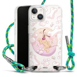 New Carry Case Transparent Stoff sparkling-neon/silber