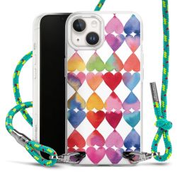 New Carry Case Transparent Stoff sparkling-neon/silber