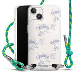 New Carry Case Transparent Stoff sparkling-neon/silber