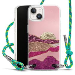 New Carry Case Transparent Stoff sparkling-neon/silber