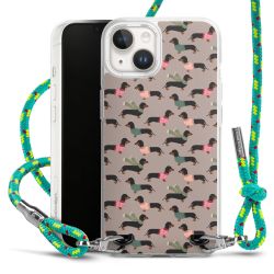 New Carry Case Transparent Stoff sparkling-neon/silber