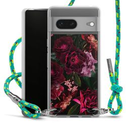 Dunkelrote und rosa Blüten